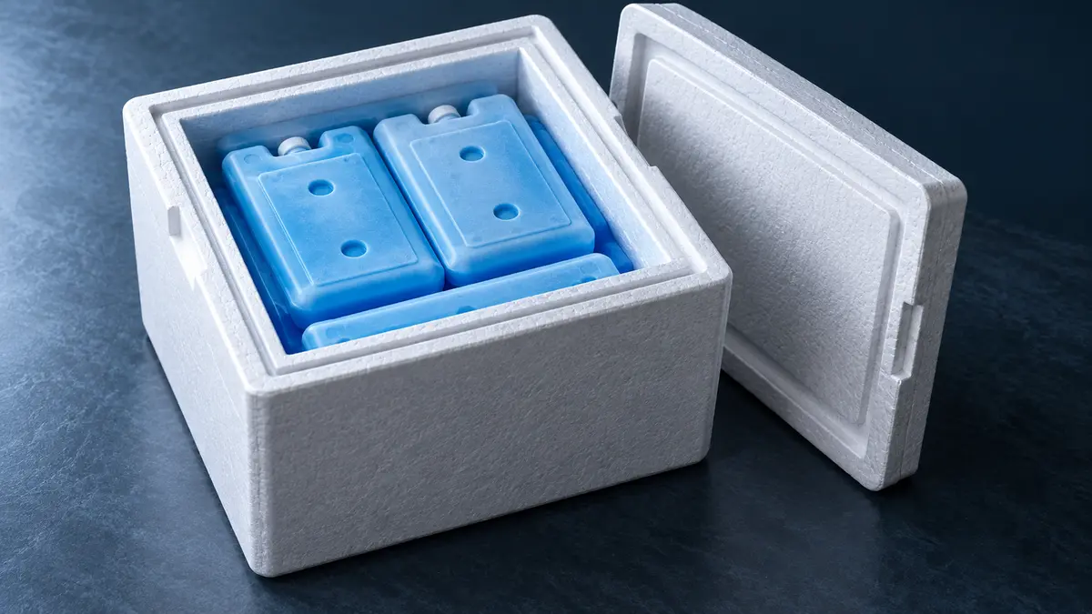 Temperature-controlled shipping packaging Insulated shipping container and cooling packs