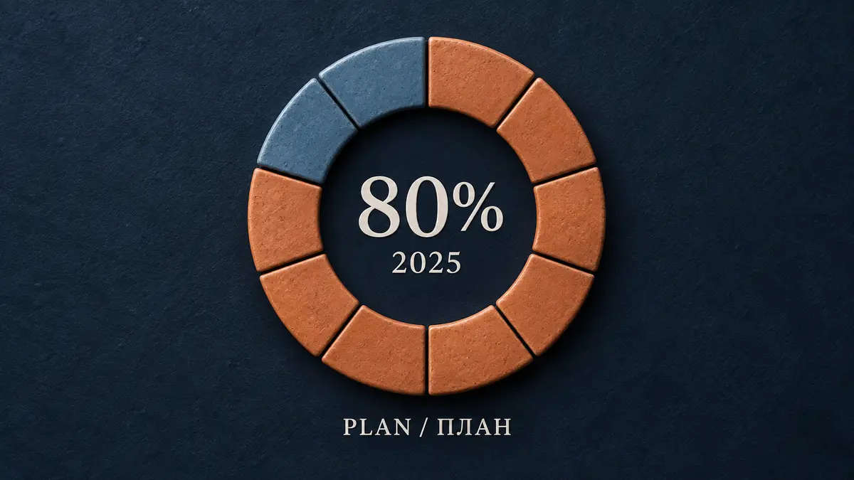 Projected annual heat contribution of 80 percent