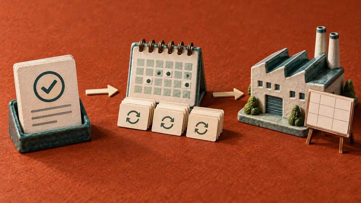 Purchase order, repeat orders and factory planning