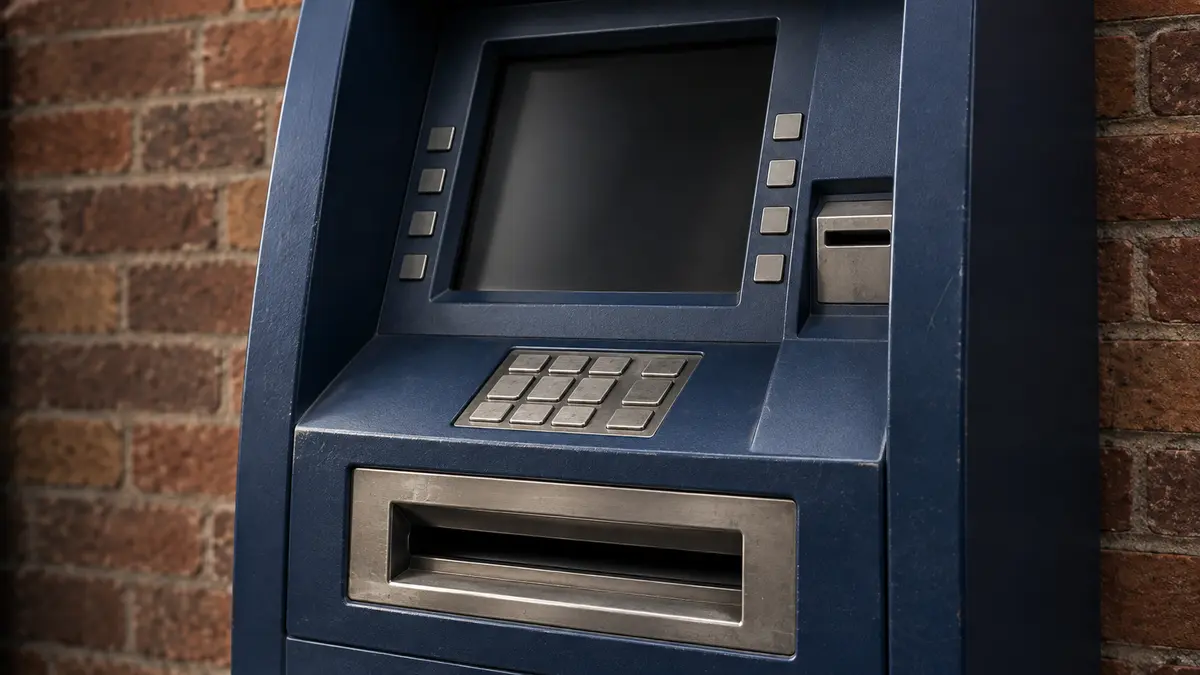 Cash machine Cash machine screen and keypad